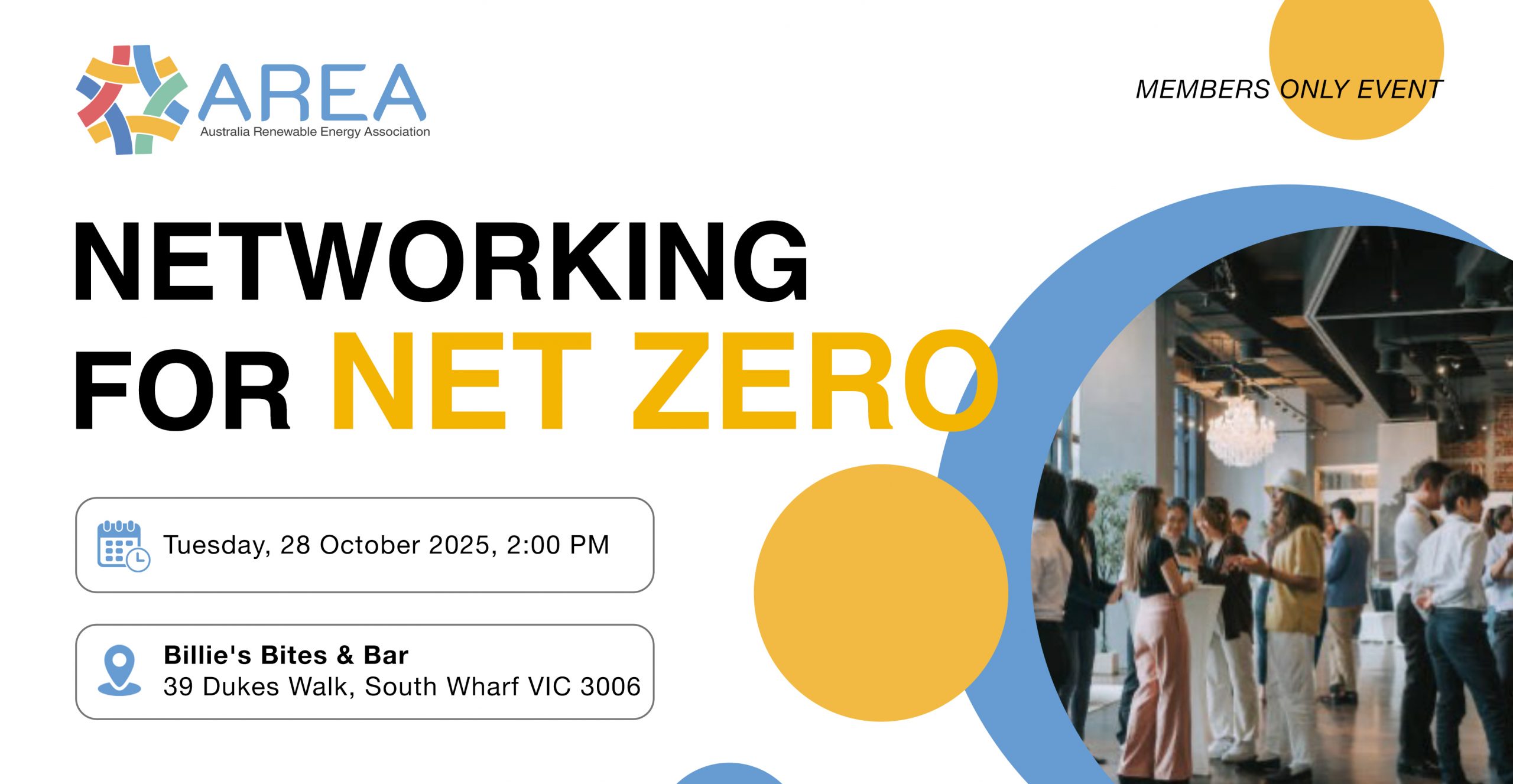 AREA networking banner